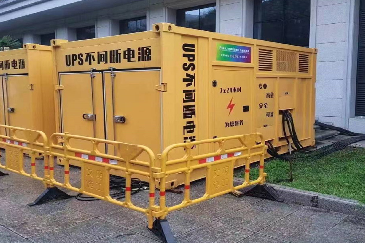 六弓乡发电机租赁施工现场