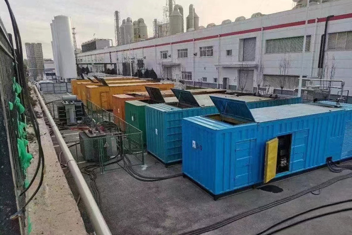 六弓乡发电机租赁施工现场